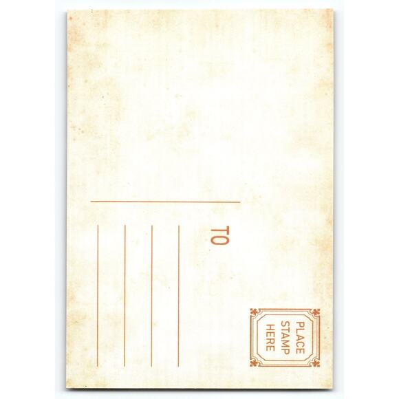 Vintage Christmas Snowman Lithograph Postcard 5.5x4 Winter Scene - Picture 2 of 2